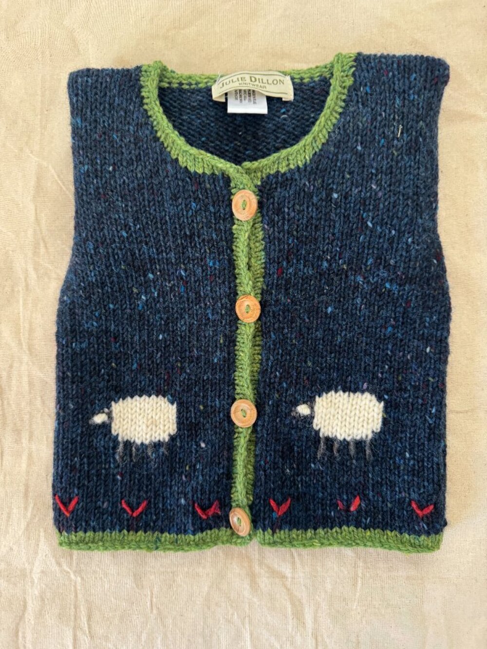 Julie Dillon Knitwear Toddler Lamb Sweater - Size 24M - Picture 3 of 3